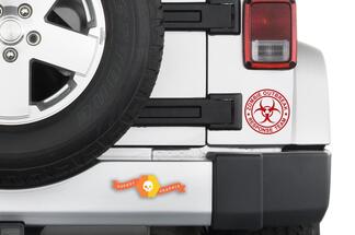 Jeep Rubicon Wrangler Zombie Outbreak Response Team Skull Wrangler Sticker