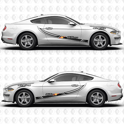 Split Blade Strepen Shelby GT500 Zijdeur Vinyl Decals Stickers voor Ford Mustang 1