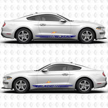 Gesplitste Bladstrepen Zijdeur Vinyl Decals Stickers voor Ford Mustang 2