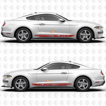 Gesplitste Bladstrepen Zijdeur Vinyl Decals Stickers voor Ford Mustang 3