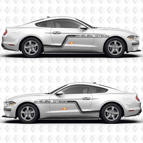 GT500 Track Geïnspireerde Streep Zijdeur Vinyl Decal Kit voor Musclecar Musclecarmodel GT500_1