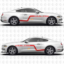 Track Geïnspireerde Strepen Zijdeur Vinyl Decals Stickers voor Ford Mustang 3
