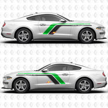 Vintage Racing Blocks Aangepaste Tekst Zijdeur Vinyl Stickers voor Ford Mustang 2