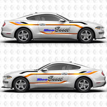 Vintage Racing Blocks EcoBoost zijdeur vinyl decals stickers voor Ford Mustang 3