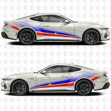Aero Flow Strepen Zijdeur Vinyl Stickers voor Ford Mustang 3