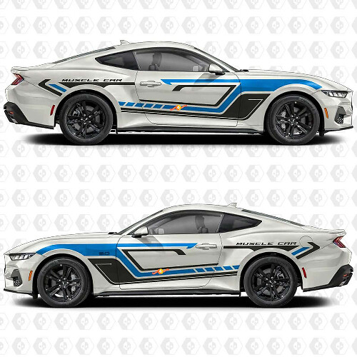 Classic Muscle Premium Strepen Zijdeur Vinyl Decal Sticker Graphics voor Musclecar Musclecarmodel