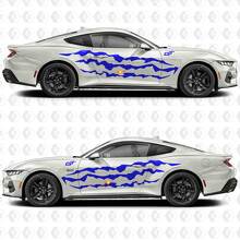 Claw Slash Stripe Zijklep Vinyl Stickers voor Ford Mustang 2