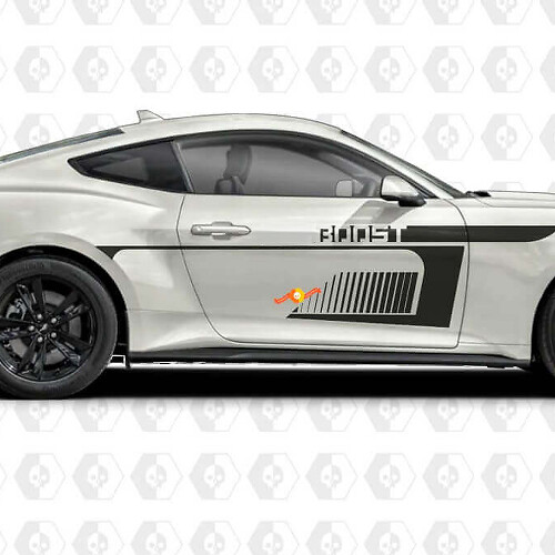 Boost Negatieve Ruimte Streep Zijdeur Vinyl Decal Sticker Grafieken voor Musclecar Musclecarmodel