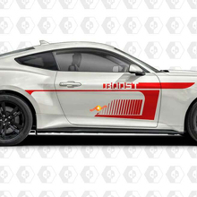 Boost Negatieve Ruimte Streep Zijdeur Vinyl Decal Sticker Grafieken voor Musclecar Musclecarmodel 4