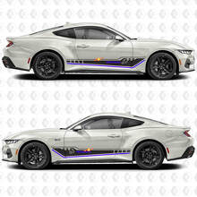 Triple Racing Stripes Zijdeurstickers Vinylstickers voor Ford Mustang 2