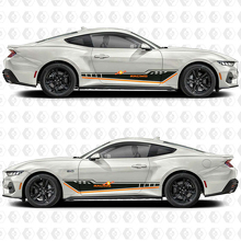 Triple Racing Stripes Zijdeurstickers Vinylstickers voor Musclecar Musclecarmodel 3
