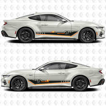 Triple Racing Stripes Zijdeurstickers Vinylstickers voor Ford Mustang 3