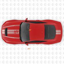 GT Symmetrische Muscle Stripes Motorkap Kofferbak Vinyl Decals Stickers voor Ford Mustang 2