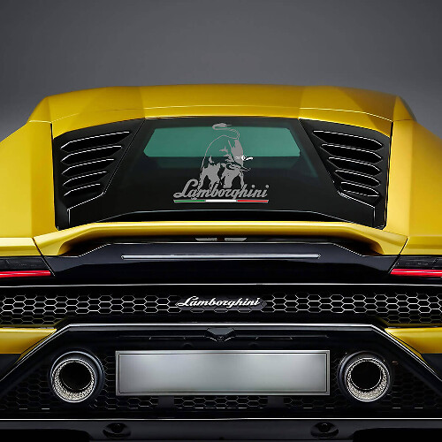 Lamborghini Bull Graphic Achterruit Vinyl Stickers voor Lamborghini Huracan Evo 1