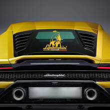 Lamborghini Bull Graphic Achterruit Vinyl Stickers voor Lamborghini Huracan Evo 3