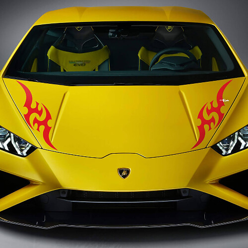 Tribal Graphic Motorkap Vinyl Stickers voor Lamborghini Huracan Evo 1