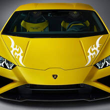 Tribal Graphic Motorkap Vinyl Stickers voor Lamborghini Huracan Evo 2