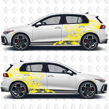 Pikachu Lightning Achterste Zijkant Vinyl Decal Kit voor Volkswagen Golf_3
