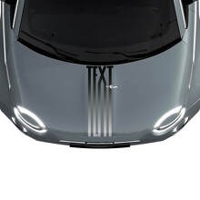 Aangepaste Tekst Gradient Strepen Motorkap Decal Sticker Graphics voor Fiat 500 2