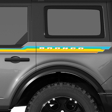 Bronco Custom Beach Stripes zijkanten deuren en spatborden vinyl decals stickers voor Ford Bronco 2