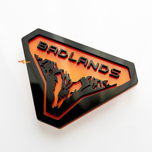 Mountains Badlands spatborden badges achterklep embleem 3D badge 1