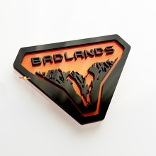 Mountains Badlands spatborden badges achterklep embleem 3D badge 2