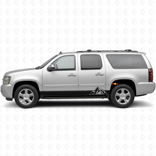 Gelaagde Peaks Deur- & Zijkant Vinyl Strepen voor Chevrolet Suburban GMT900 2007-2014_2