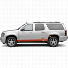 Gelaagde Peaks Deur- & Zijkant Vinyl Strepen voor Chevrolet Suburban GMT900 2007-2014_4