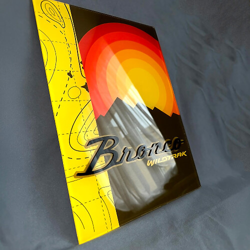 Bronco Wildtrak Heritage Glanzend Acryl Garage Wanddecoratie Paneel