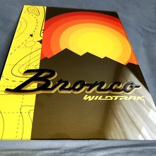 Bronco Wildtrak Heritage Glanzend Acryl Garage Wanddecoratie Paneel 2