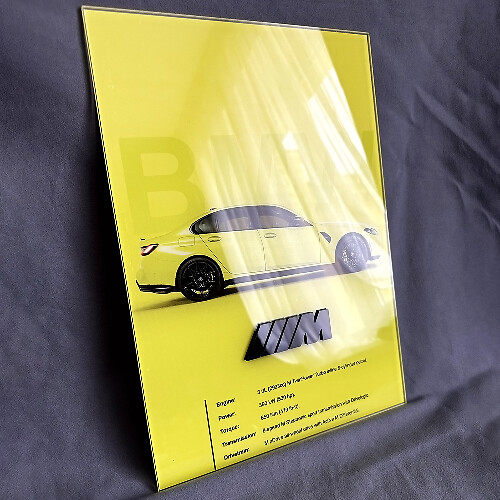 BMW M3 G80 Glanzend Acryl Garage Wandpaneel