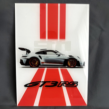 GT3 RS GT3RS Glanzend Acryl Garage Muurkunst Paneel 3