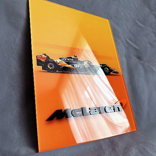 Aangepast F1 Glanzend Acryl Garage Wandpaneel McLaren