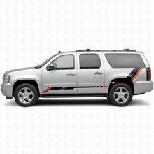 Stijgende Accent Deur- & Achterkwart Vinyl Strepen voor Chevrolet Suburban GMT900 2007-2014_2
