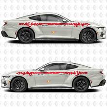Digitale Pixelstreep Zijdeur Vinyl Decals Stickers 2 voor Ford Mustang 2