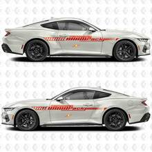 Performance Pack Industrial Line Design Zijkant Deur Vinyl Decals Stickers voor Ford Mustang 3