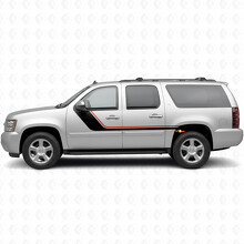 Stromende Bovenste Accent Deur- en Achterkwart Vinyl Strepen voor Chevrolet Suburban GMT900 2007-2014_2