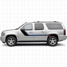 Stromende Bovenste Accent Deur- en Achterkwart Vinyl Strepen voor Chevrolet Suburban GMT900 2007-2014_3