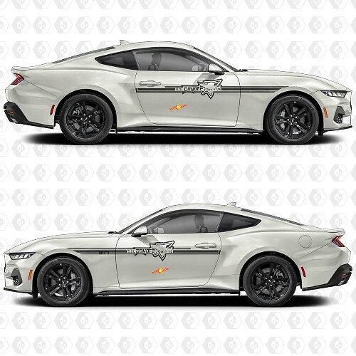 Coyote Outline Accent Stripe Zijdeur Vinyl Decals Stickers voor Ford Mustang 1