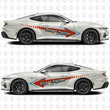 Street Fighter Look Zijdeur Vinyl Decals Stickers voor Ford Mustang 2