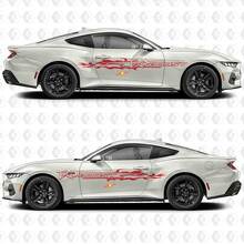 Eco Boost Urban Street Style Stripe Zijdeur Vinyl Decals Stickers voor Ford Mustang 3