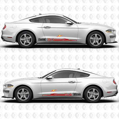 Pro Racing Touring Car Stijl Streep Zijdeur Vinyl Decal Sticker Graphics voor Ford Mustang