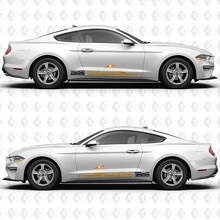 Pro Racing Touring Car Stijl Streep Zijdeur Vinyl Decal Sticker Graphics voor Ford Mustang 2