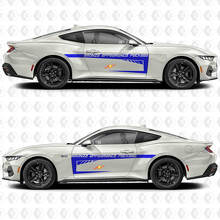 Bronzen Uiterlijk Pakket Negatieve Ruimte Streep Zijdeur Vinyl Decal Sticker Stickers voor Ford Mustang 2