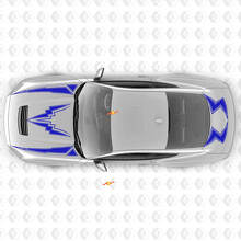 Lightning Bolt Stripe Motorkap en Kofferbak Vinyl Decal Sticker Graphics voor Ford Mustang 2