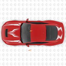 Lightning Bolt Stripe Motorkap en Kofferbak Vinyl Decal Sticker Graphics voor Ford Mustang 3