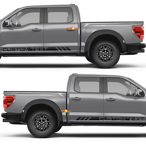 Split Line Logo Style Side Doors Rocker Panel Vinyl Decal Sticker for Ford F-150 1