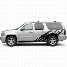 Gegolfde Deur- en Achterkwart Vinyl Strepen voor Chevrolet Suburban GMT900 2007-2014_2