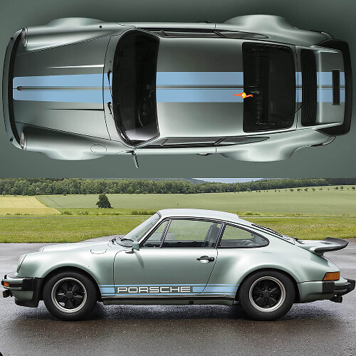 Singer Side and central stripes for Porsche 911 G model 1985 coupe