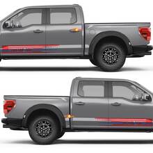 US-vlag Dunne Blauwe Lijn Zijdeuren Vinyl Decal Sticker voor Ford F-150 2